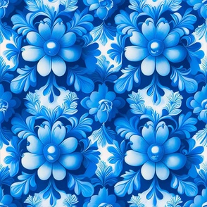 Blue big flowers1