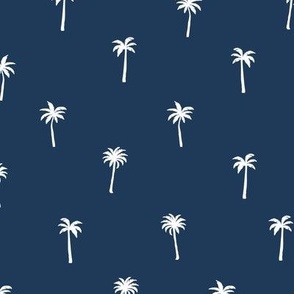 Minimalistic Palm Trees in navy blue
