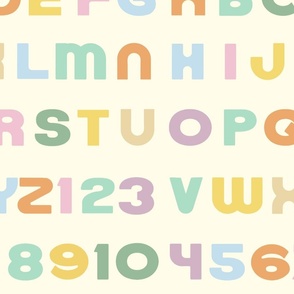Alphabet and numbers for infants