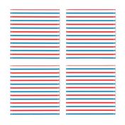 Traditional sailor's jersey stripes, mid blue + red by Su_G_©SuSchaefer