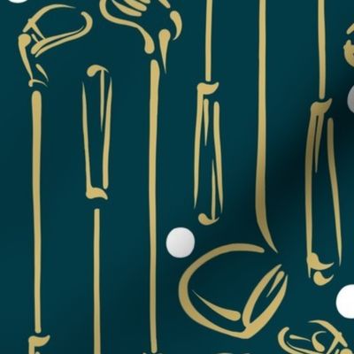 Golf Dreams | Teal Green - Gold