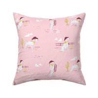 Western Dogs Toile in Pink