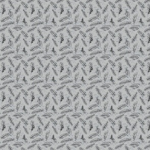 Raven Feathers - Grey Background