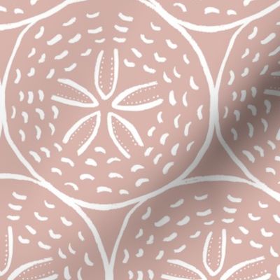 Coastal, Ocean, Beach, Sand dollar, Blush Pink, Large