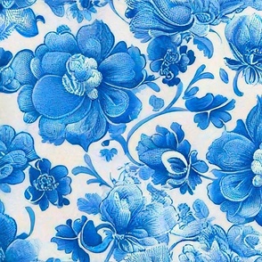 Blue floral vintage