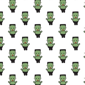 Frankenstein Monster Cute Kawaii Pattern