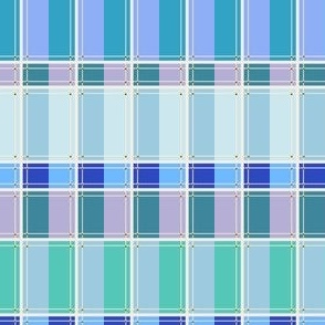 Colorful Rectangular Geo Tile_blue and green