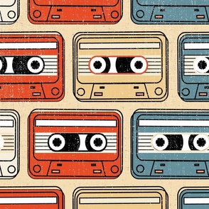  Retro music cassette L scale