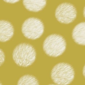 Geometric Polka Dot Citrine Large Scale Fabric