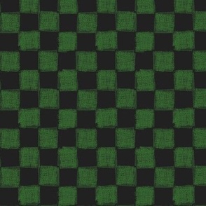 Textured check black and green 3x3