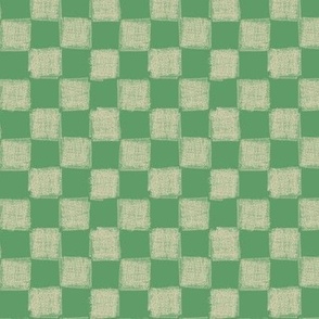 Textured check cream and green 3x3