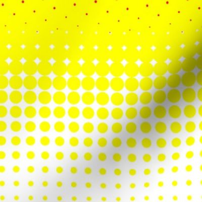 CMYK halftone gradient - red/yellow/white