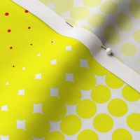 CMYK halftone gradient - red/yellow/white