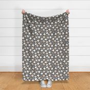 large 12x12in BOO! - gray