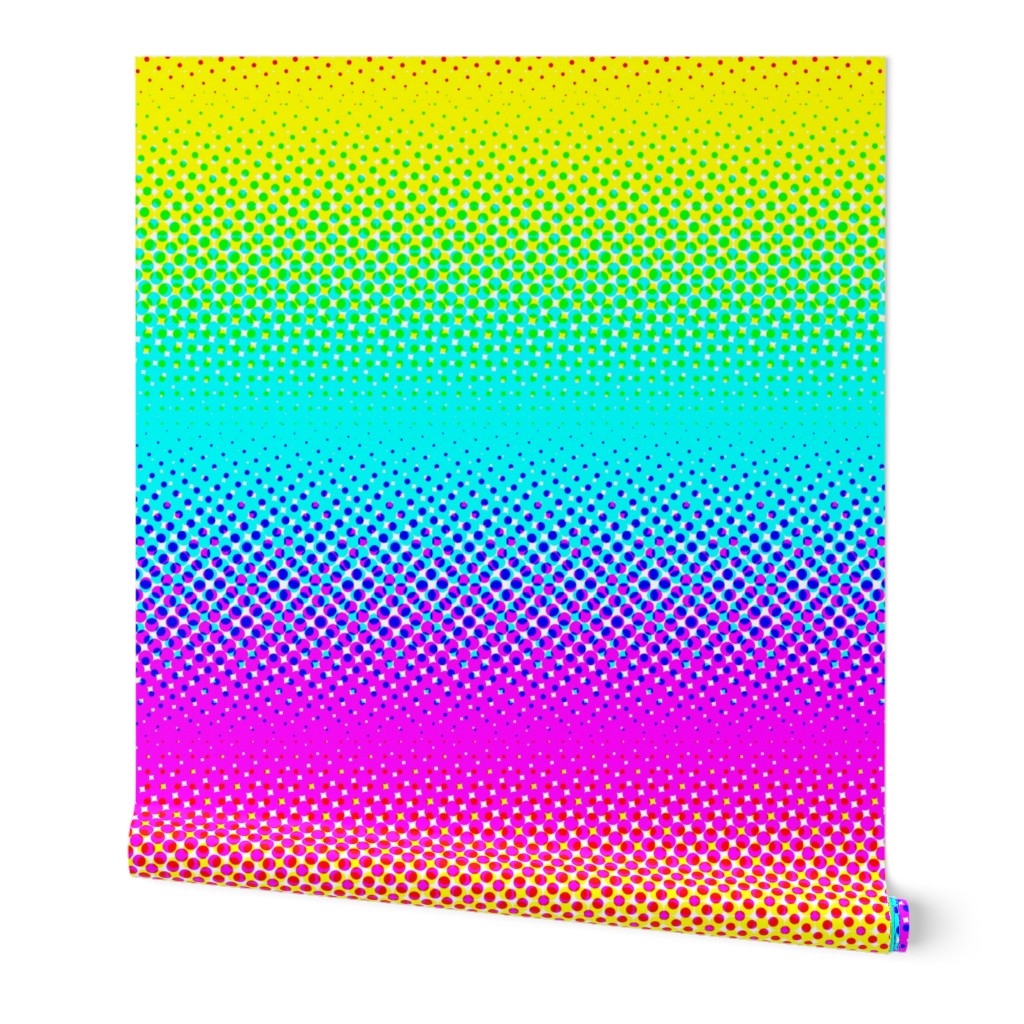 CMYK halftone gradient - rainbow