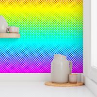 CMYK halftone gradient - rainbow