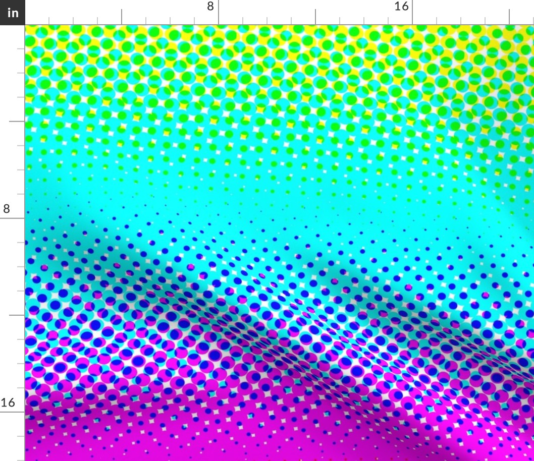 CMYK halftone gradient - rainbow