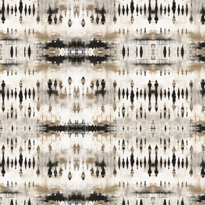 Neutral Ikat Blot Pattern Ethnic