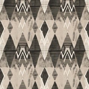 Rich Brown Multi Ikat Mudcloth