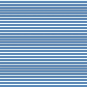 Classic Navy Stripes (Horizontal) in Light Navy and White - Small - Coastal Grandmother, Nautical Stripes, French Navy Stripes
