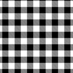 small 1x1in buffalo plaid - black and white