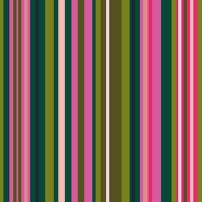 medium // Vertical Summer Colored Multi Stripes // 10"