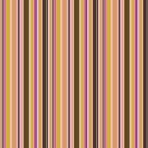 micro mini // Vertical Multi Stripes in Pink and Olive Green // 2"