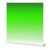 CMYK halftone gradient - purple/green/white