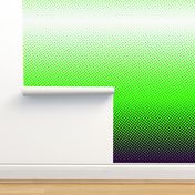CMYK halftone gradient - purple/green/white