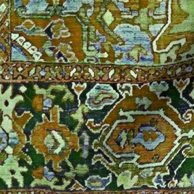 Fern Persian Neon Grunge -Large18 x 36
