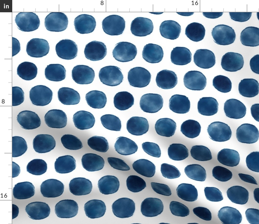 Watercolor Blue dots (medium)