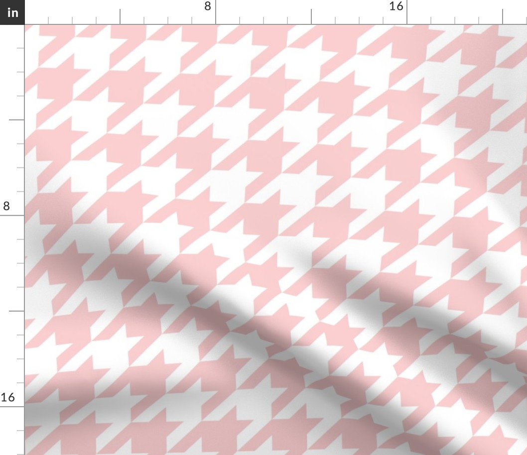 Large Scale // Christmas Houndstooth Blush Pink (Merry Berry Palette)