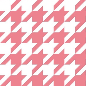 Large Scale // Christmas Houndstooth Cerise Pink (Merry Berry Palette)
