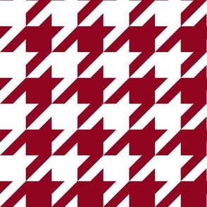 Large Scale // Christmas Houndstooth Raspberry Red (Merry Berry Palette)