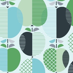 APPLES AND PEARS  (GREEN/BLUE)