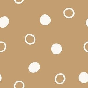 Medium - Bubbles - Wonderful World - Filled Circles - Outline Circles - Polka Dots - Earth Tone Brown - Neutral Nursery