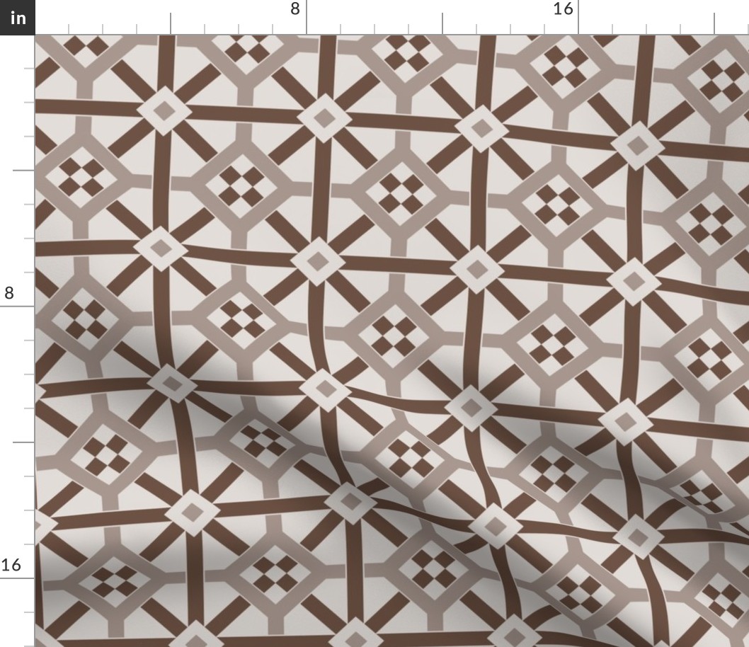 Geometric Pattern: Seville: Brownstone Light
