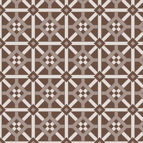 Geometric Pattern: Seville: Brownstone Dark