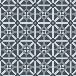 Geometric Pattern: Seville: Pebble Dark