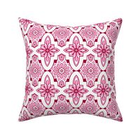 Pink Moroccan Tile fabric or wallpaper 