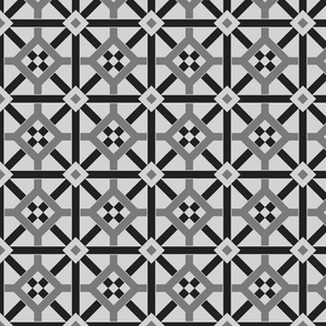 Geometric Pattern: Seville: Charcoal Light