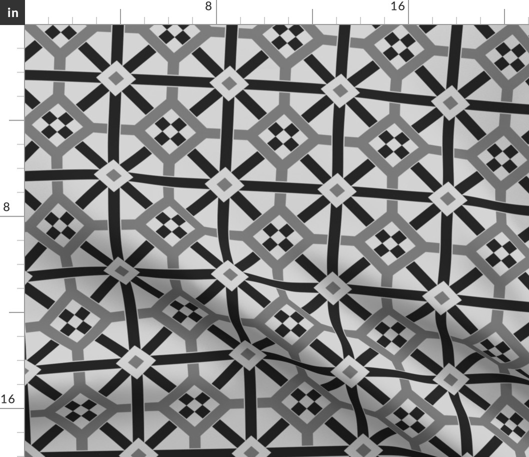 Geometric Pattern: Seville: Charcoal Light