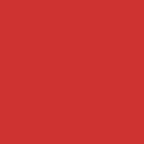 Red scarlet #CE3331 plain solid color