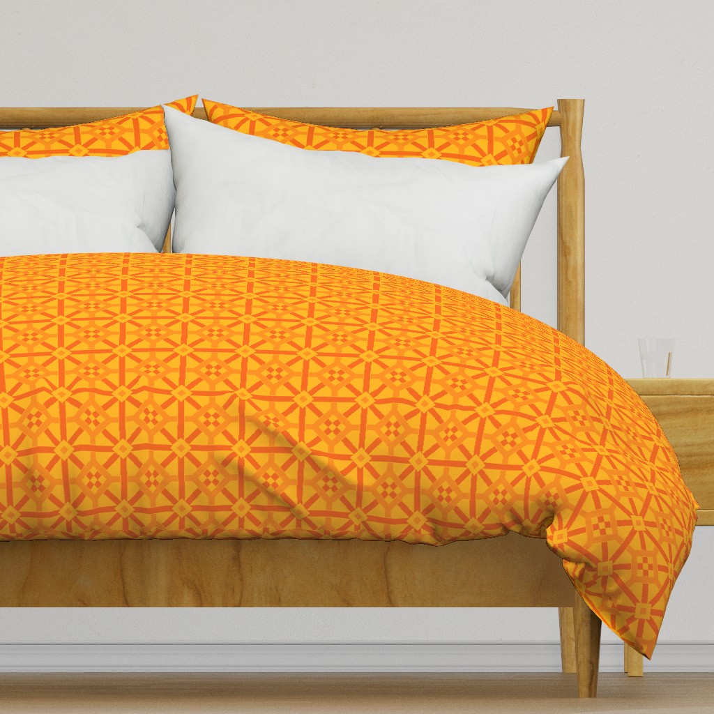 Geometric Pattern: Seville: Tangerine Light