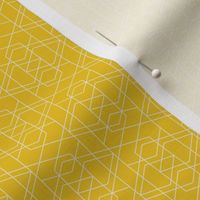 Geometry gone wild - Jonquil yellow, white - Small
