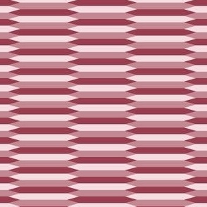 Irregular hexagons - Light pink, blush pink, burgundy red - Small