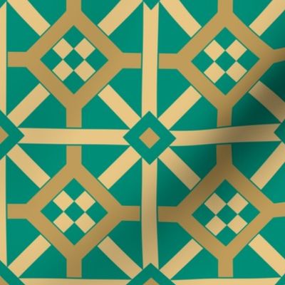 Geometric Pattern: Seville: Turquoise Dark