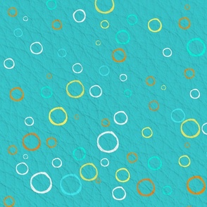 Circles on turquoise Texture