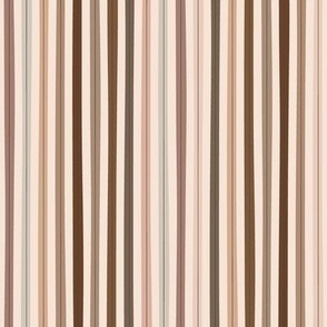 Floral garlands stripes neutral browns 