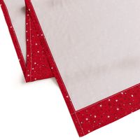 Stars and snow on a red background